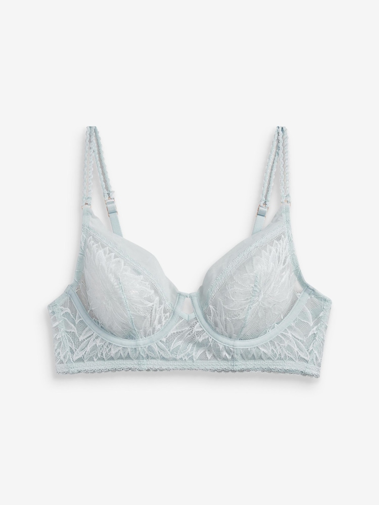 Blau - Savannah Miller x Next Unwattierter Balconette-BH mit Spitze - Bild 4 von 4