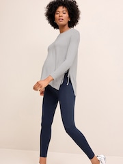 Black/Navy Blue Maternity Essential Leggings 2 Pack - Image 4 of 6
