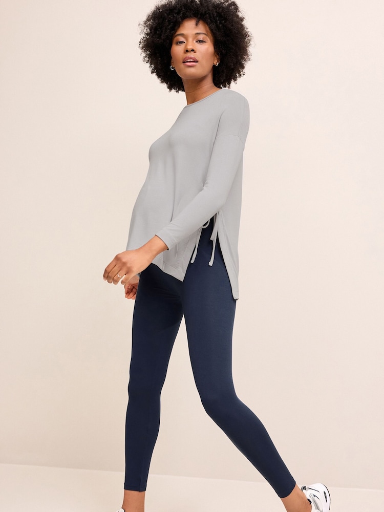 Noir/bleu marine - Leggings de maternité essentiels 2 Pack - Image 4 of 6