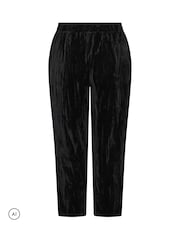 Yours Curve Velvet Barrel Trousers - 6суретінің 6 суреті
