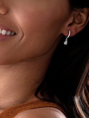 Beaverbrooks Cubic Zirconia Pear Drop Hoop Earrings - Image 2 of 3