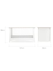 CuddleCo White Ash Clara Cot Bed - Image 6 of 7