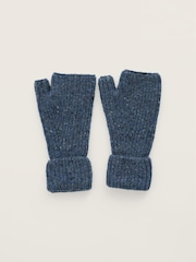Seasalt Cornwall Blue Driftmaker Fingerless Mittens Gloves - Image 2 of 3