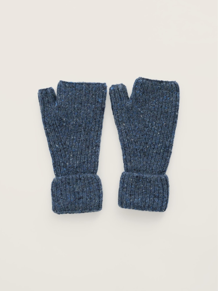 Seasalt Cornwall Blue Driftmaker Fingerless Mittens Gloves - Image 2 of 3 Seasalt Cornwall Blue Driftmaker Fingerless Mittens Gloves - Image 2 of 3