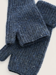 Seasalt Cornwall Blue Driftmaker Fingerless Mittens Gloves - Image 3 of 3