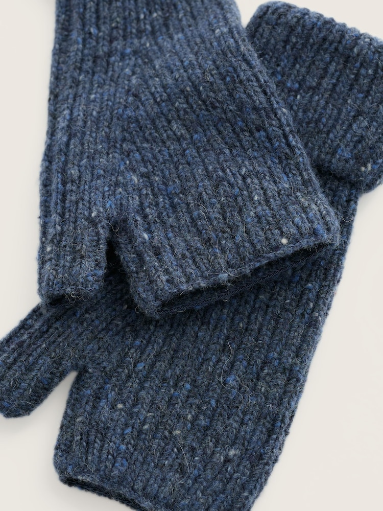 Seasalt Cornwall Blue Driftmaker Fingerless Mittens Gloves - Image 3 of 3 Seasalt Cornwall Blue Driftmaker Fingerless Mittens Gloves - Image 3 of 3