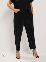 Yours Curve Sparkle Barrel Trousers - 5şəkildən 1 şəkil