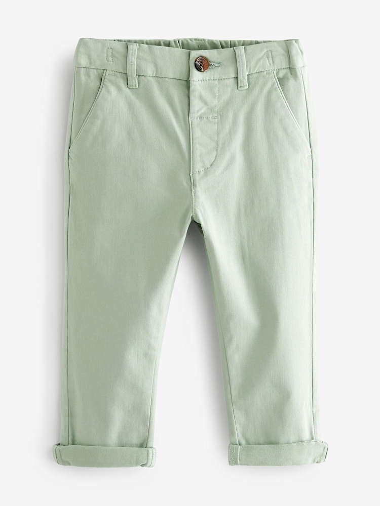 Mint Green Stretch Chinos Trousers (3mths-7yrs) - Image 5 of 6