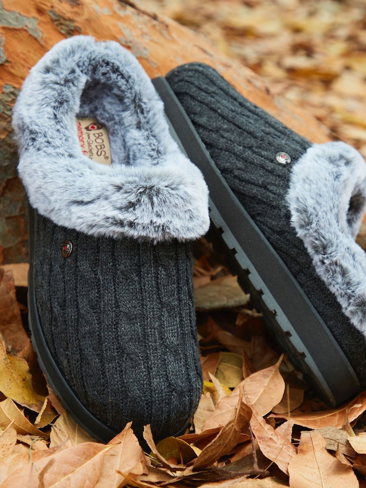 Skechers Dark Grey Womens Keepsakes Ice Angel Slippers - Image 1 of 7