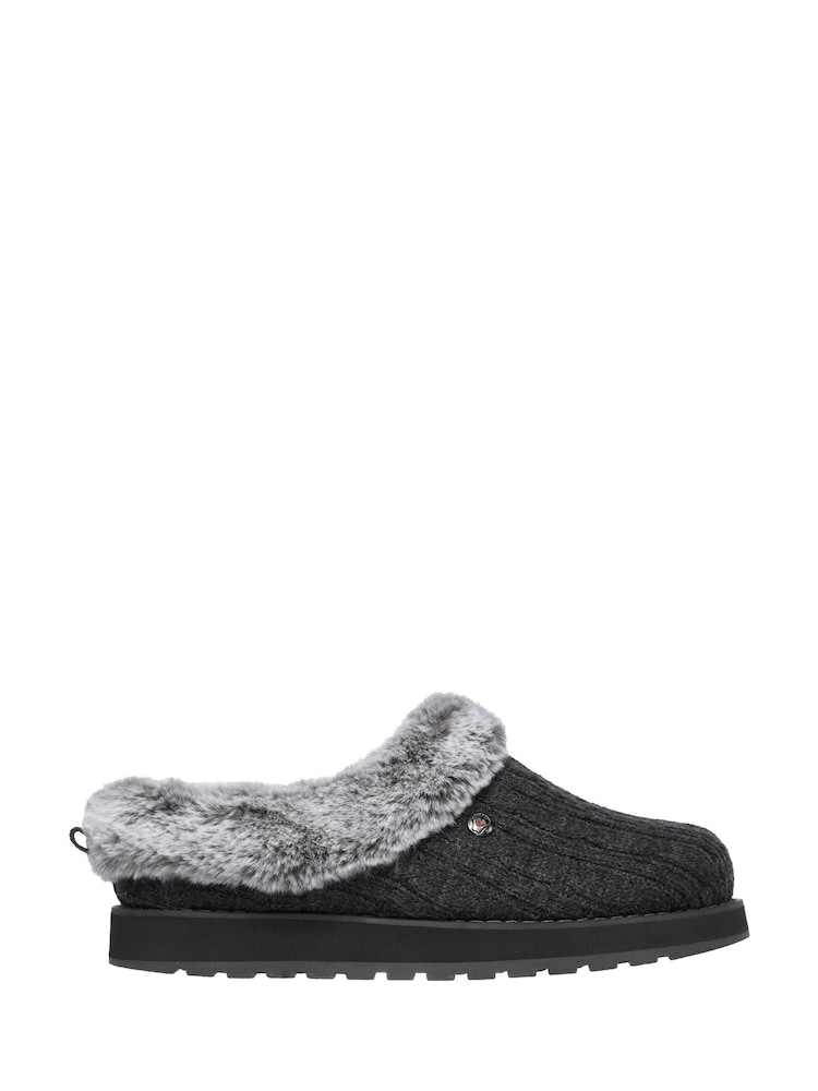Skechers Dark Grey Womens Keepsakes Ice Angel Slippers - Image 3 of 7