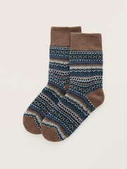 Seasalt Cornwall Blue House Socks - Image 1 of 2