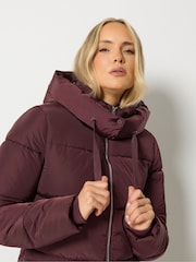 Long Tall Sally Red Padded Maxi Coat - Image 4 of 7