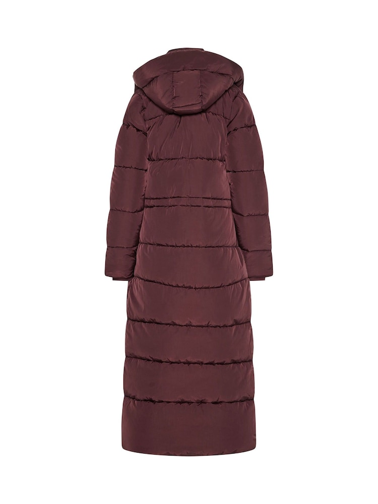 Long Tall Sally Red Padded Maxi Coat - Image 7 of 7 Long Tall Sally Red Padded Maxi Coat - Image 7 of 7