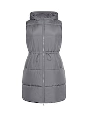Yours Curve Grey Padded Gilet - Image 4 of 6