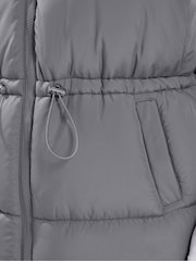 Yours Curve Grey Padded Gilet - Image 6 of 6