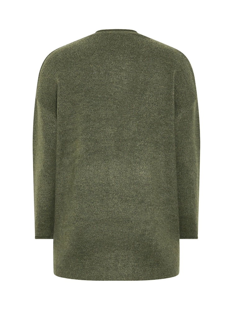 Yours Curve Green Soft Touch Cardigan - Image 6 of 6 Yours Curve Green Soft Touch Cardigan - Image 6 of 6