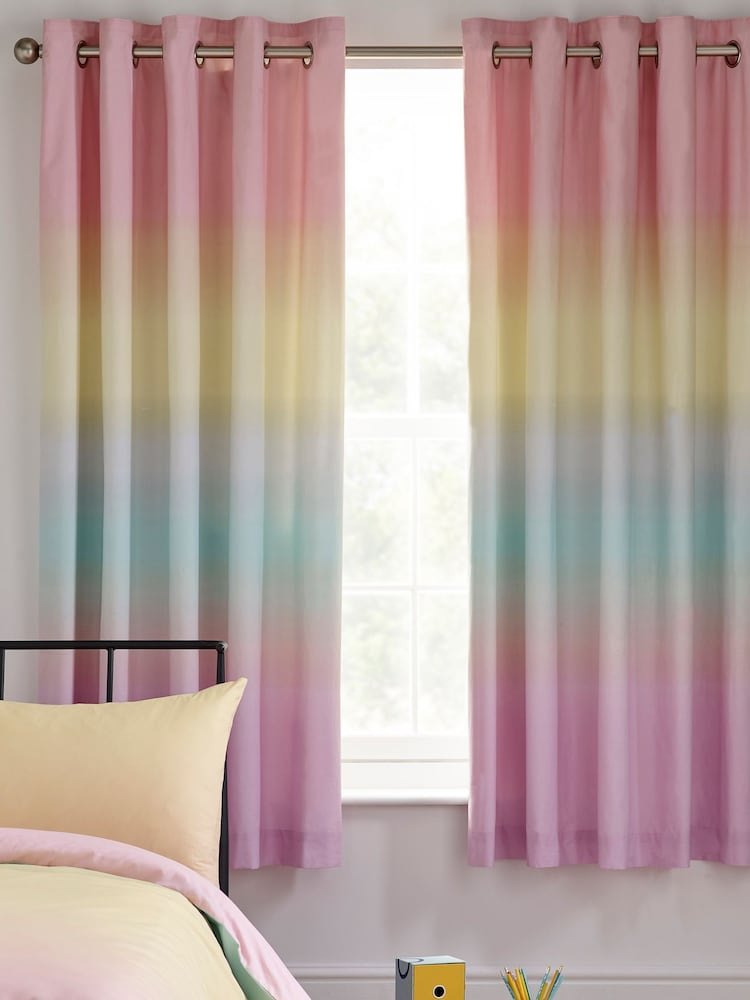 Rainbow Ombre Eyelet Blackout Curtains - Image 1 of 5