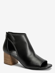 Black Stacked Heel Next Forever Comfort® Low Cut-Out Shoe Boots - Image 3 of 4