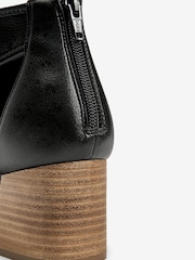Black Stacked Heel Next Forever Comfort® Low Cut-Out Shoe Boots - Image 4 of 4