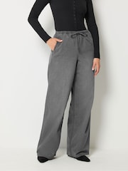Long Tall Sally Grey Wide Leg Pull On Jeans - Image 2 of 6