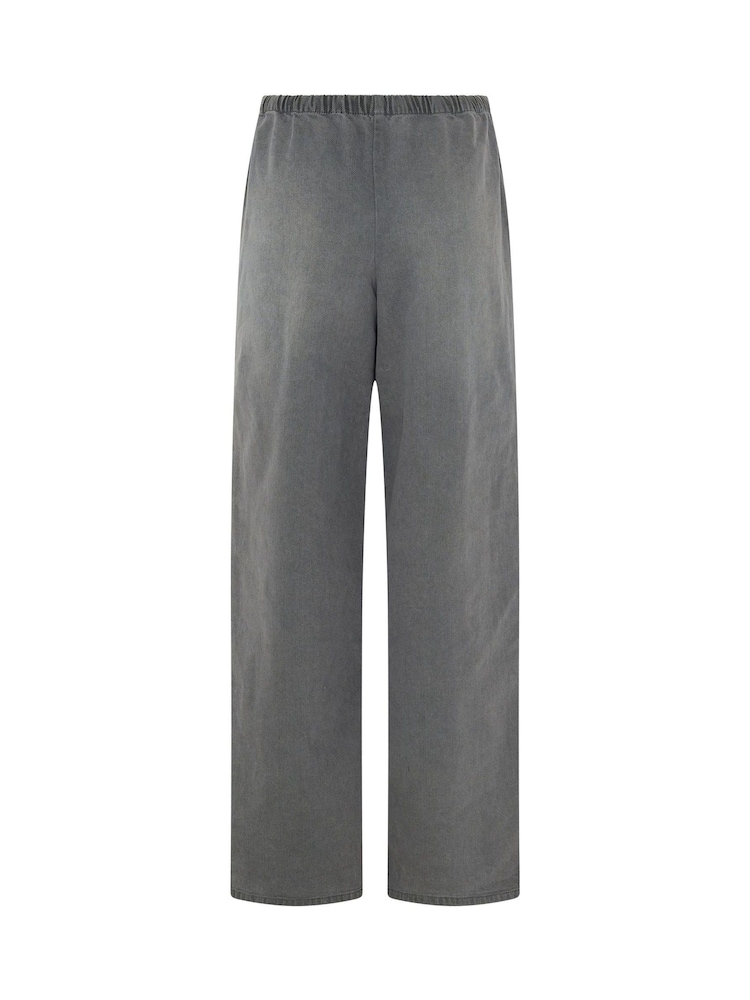 Long Tall Sally Grey Wide Leg Pull On Jeans - Image 6 of 6 Long Tall Sally Grey Wide Leg Pull On Jeans - Image 6 of 6