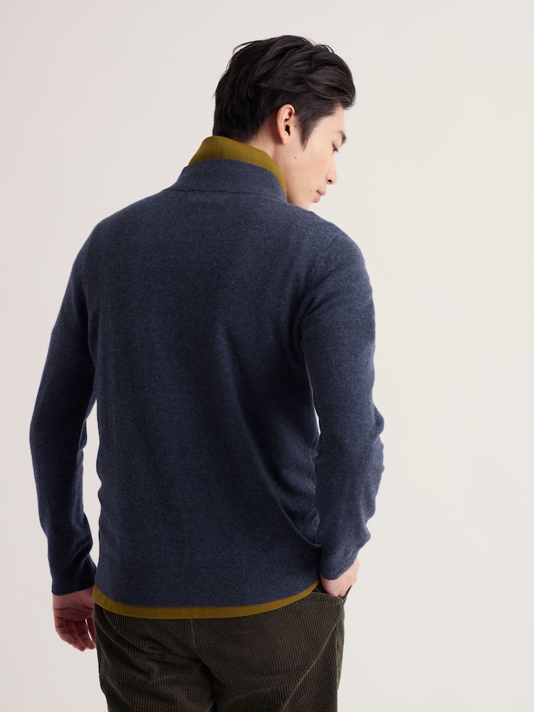 Μπλε - Seasalt Cornwall Prow 1/4 Zip Jumper - Εικόνα 2 από 3