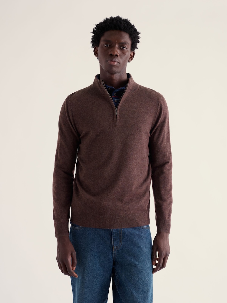 Καφετί - Seasalt Cornwall Prow 1/4 Zip Jumper - Εικόνα 1 από 4