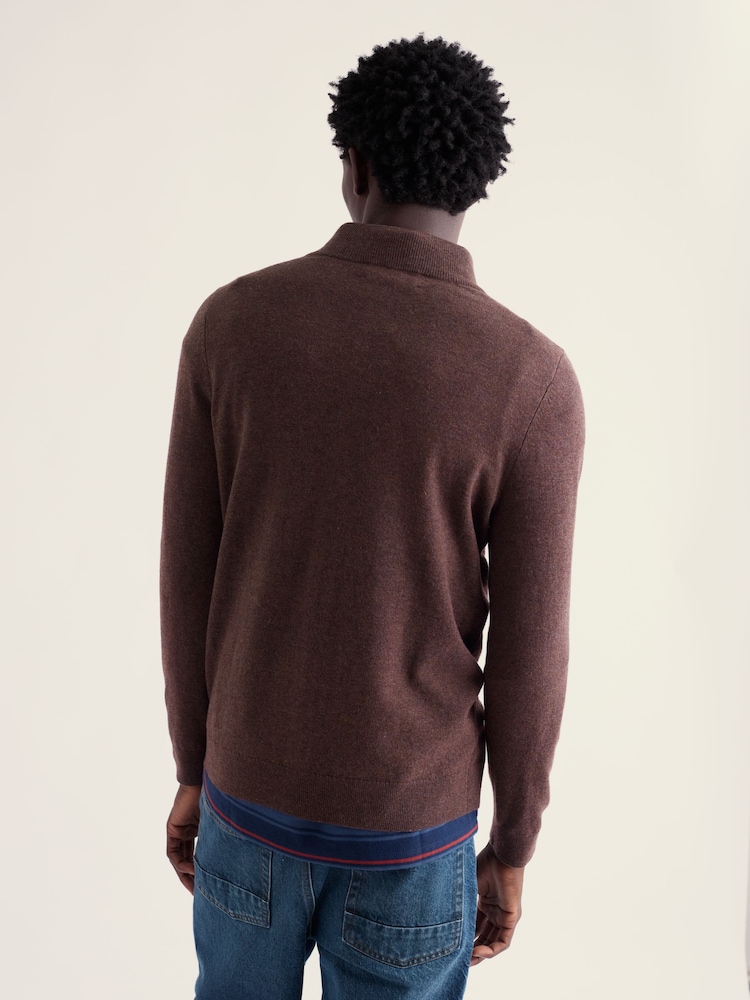 Καφετί - Seasalt Cornwall Prow 1/4 Zip Jumper - Εικόνα 2 από 4