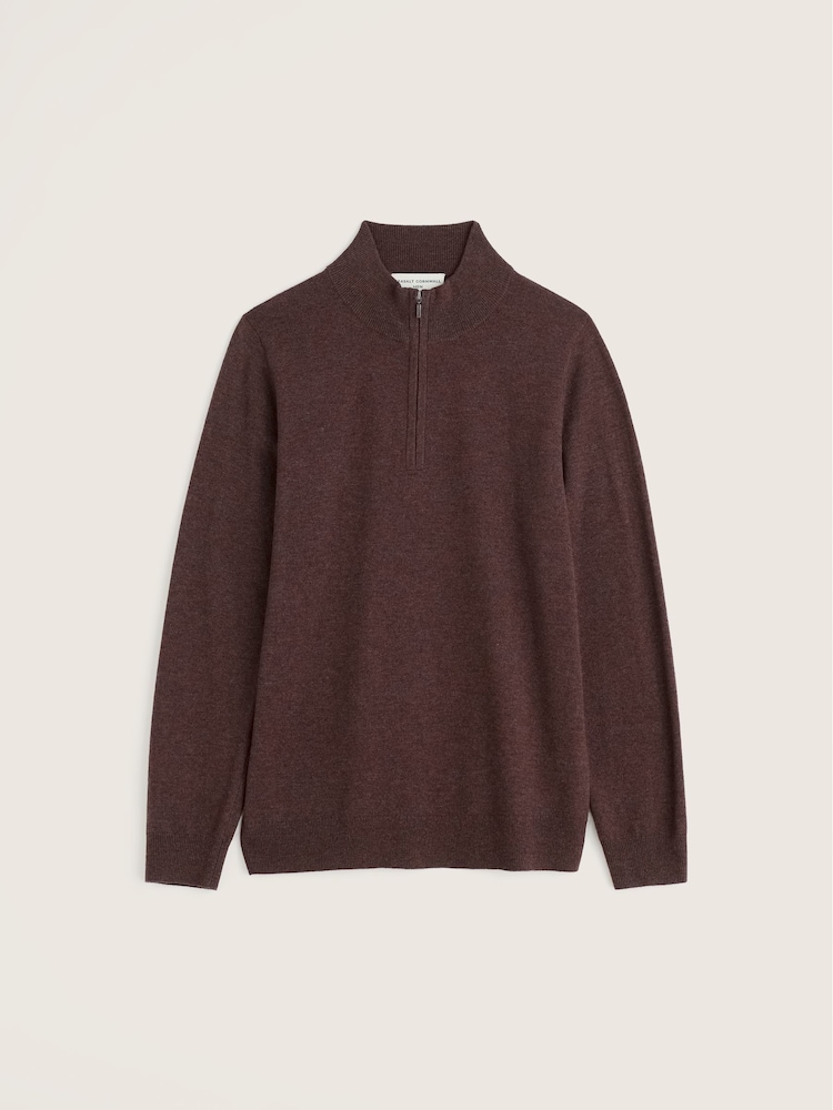 Καφετί - Seasalt Cornwall Prow 1/4 Zip Jumper - Εικόνα 4 από 4