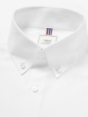 White Regular Fit Easy Iron Button Down Oxford Shirt - Image 2 of 6