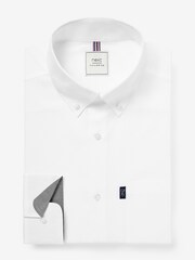 White Regular Fit Easy Iron Button Down Oxford Shirt - Image 4 of 6