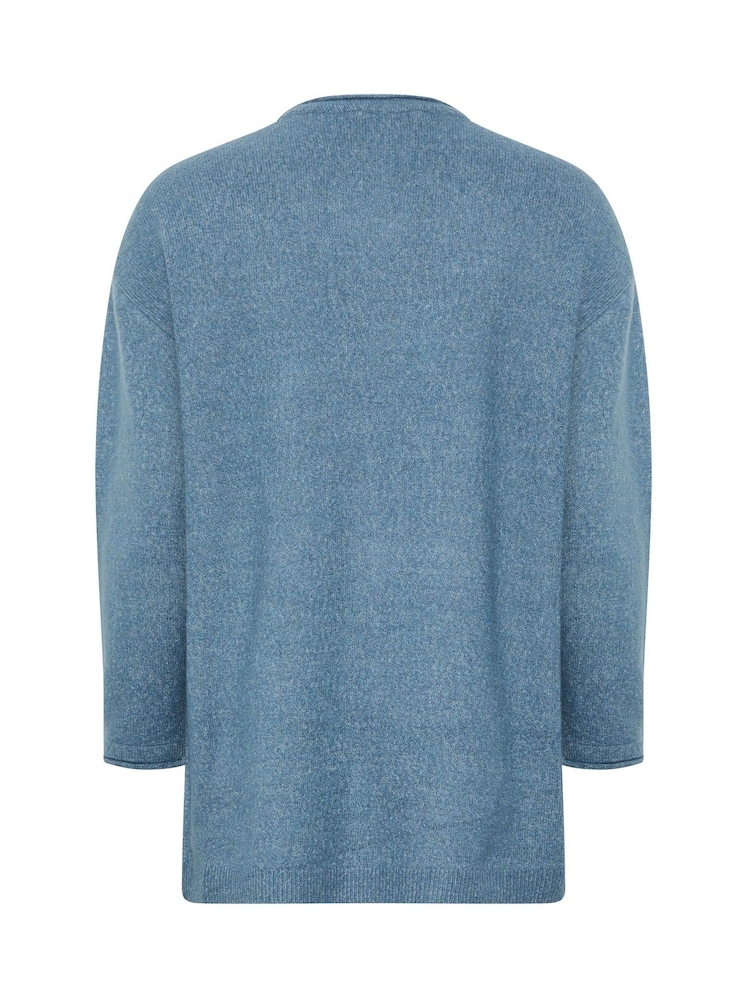 Yours Curve Blue Soft Touch Cardigan - Image 6 of 6 Yours Curve Blue Soft Touch Cardigan - Image 6 of 6