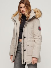 Superdry Grey Everest Faux Fur Hooded Parka - Image 1 of 6