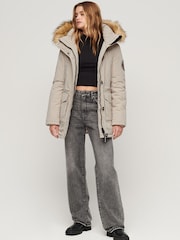 Superdry Grey Everest Faux Fur Hooded Parka - Image 3 of 6