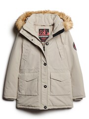 Superdry Grey Everest Faux Fur Hooded Parka - Image 6 of 6