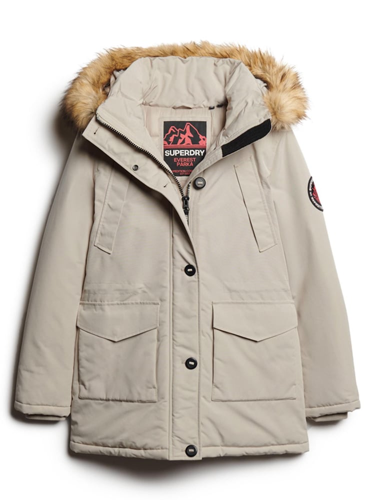Superdry Grey Everest Faux Fur Hooded Parka - Image 6 of 6