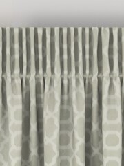 Light Grey Woven Geo Made To Measure Curtains - Image 6 of 9