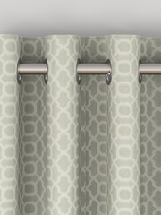 Light Grey Woven Geo Made To Measure Curtains - Image 7 of 9