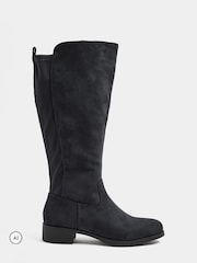 Yours Curve Blue Wide Fit Stretch Knee High Boots - Image 3 of 5