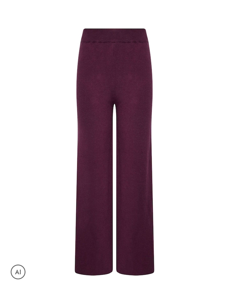 Long Tall Sally Red Premium Knitted Trousers - Image 1 of 2 Long Tall Sally Red Premium Knitted Trousers - Image 1 of 2