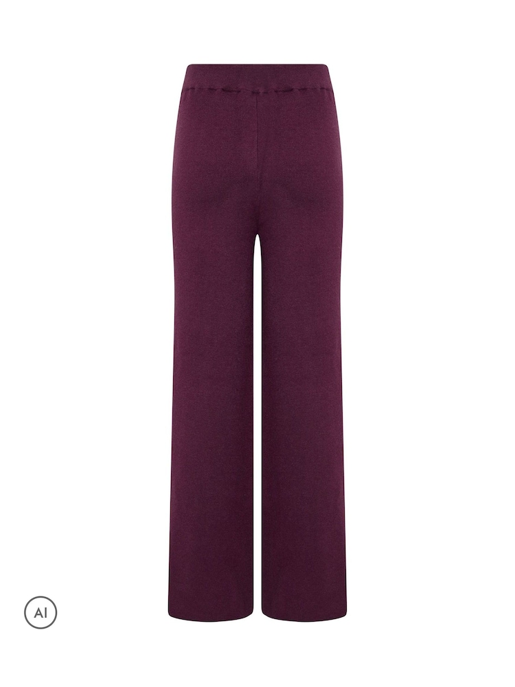 Long Tall Sally Red Premium Knitted Trousers - Image 2 of 2 Long Tall Sally Red Premium Knitted Trousers - Image 2 of 2