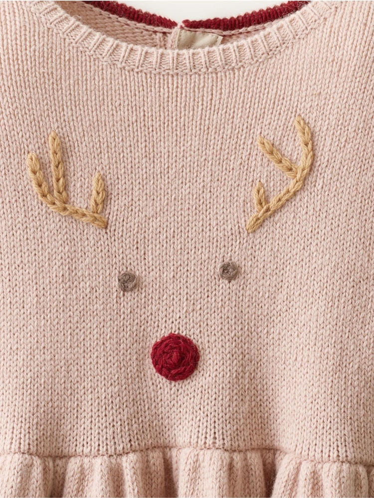 The White Company Pink Blend Jingles Knit & Tulle Dress - Image 4 of 4