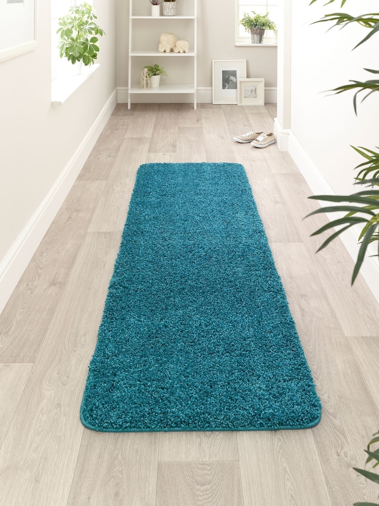 My Rug Teal Blue Washable And Stain Resistant And So Soft Textured Rug - Image 2 of 6 My Rug Teal Blue Washable And Stain Resistant And So Soft Textured Rug - Image 2 of 6