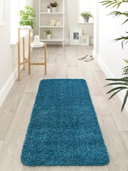 My Rug Teal Blue Washable And Stain Resistant And So Soft Textured Rug - Image 4 of 4