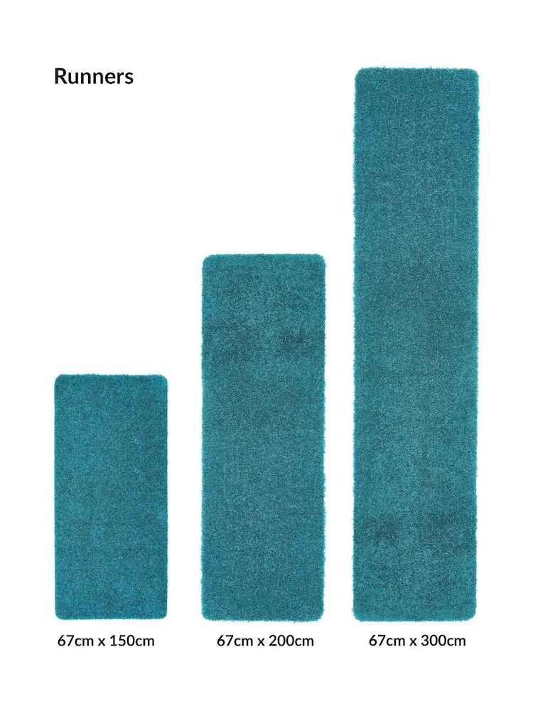 My Rug Teal Blue Washable And Stain Resistant And So Soft Textured Rug - Image 6 of 6