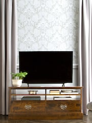 Laura Ashley Dark Chestnut Garrat 2 Drawer TV Stand - Image 2 of 6