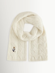 Polo Ralph Lauren Cream Bear Wrap Scarf - Image 1 of 1