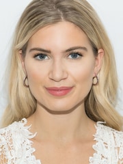 Ivory & Co Rose Gold Copenhagen And Crystal Hoop Earrings - Image 4 of 5