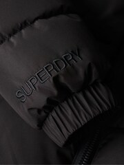 Superdry Black Hooded Spirit Sports Puffer Jacket - Image 7 of 7