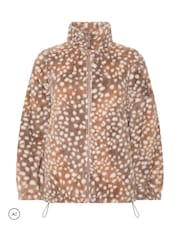 Yours Curve Brown Zip Through Fleece - Image 5 of 6